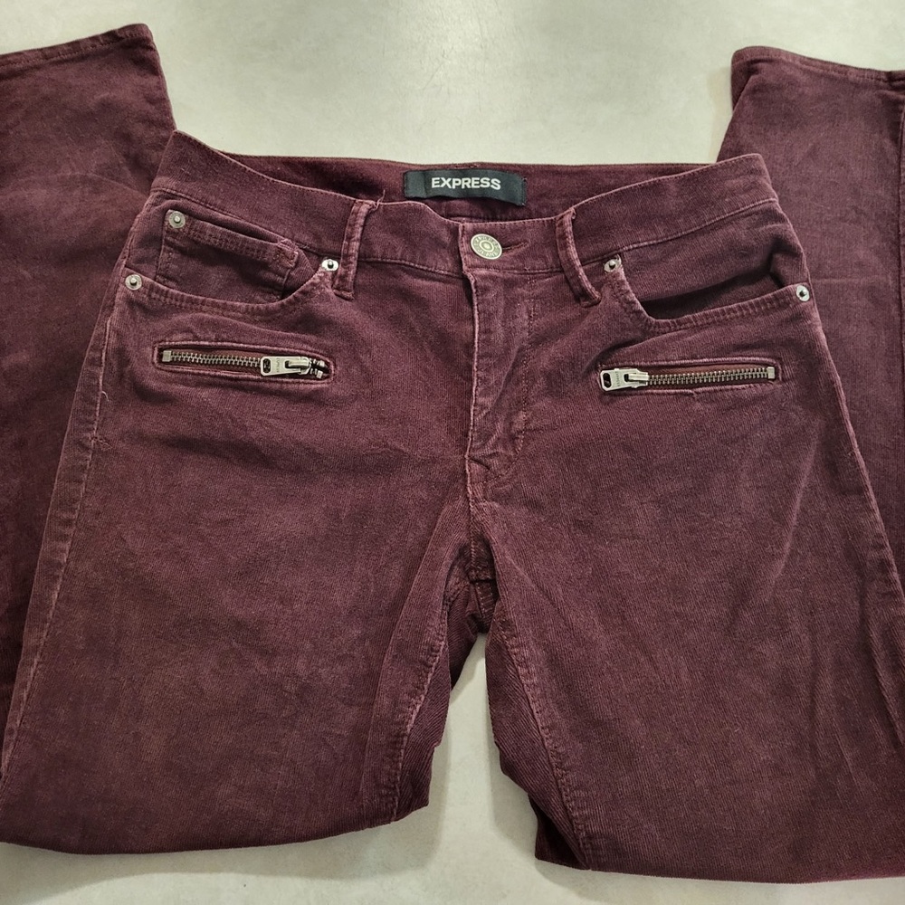 Express Maroon Corduroy Pants